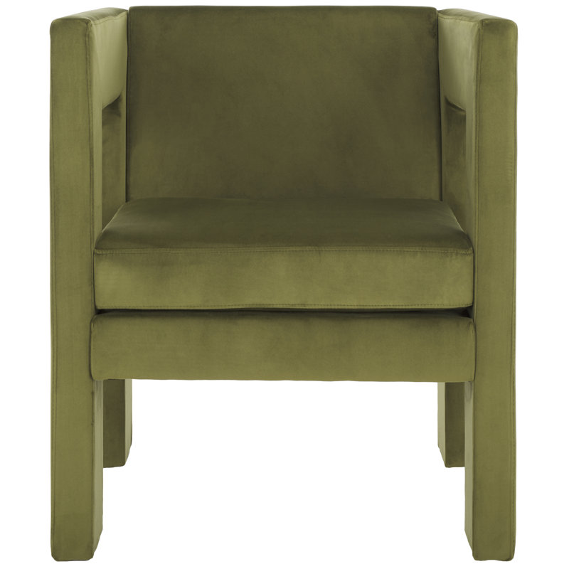 Shikha Velvet Armchair, Olive