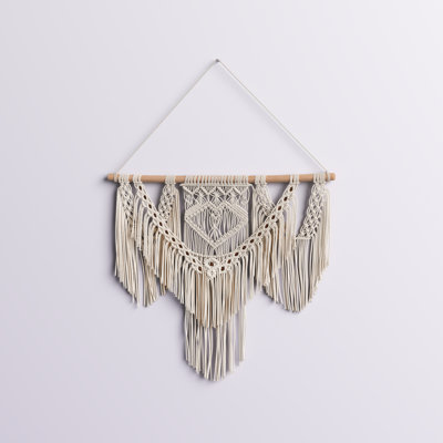 Suspension murale en tissu mélangé avec accessoires de suspension inclus