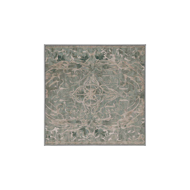 Tapis gris lavable à la machine GSIX03697, Carré 6 pi