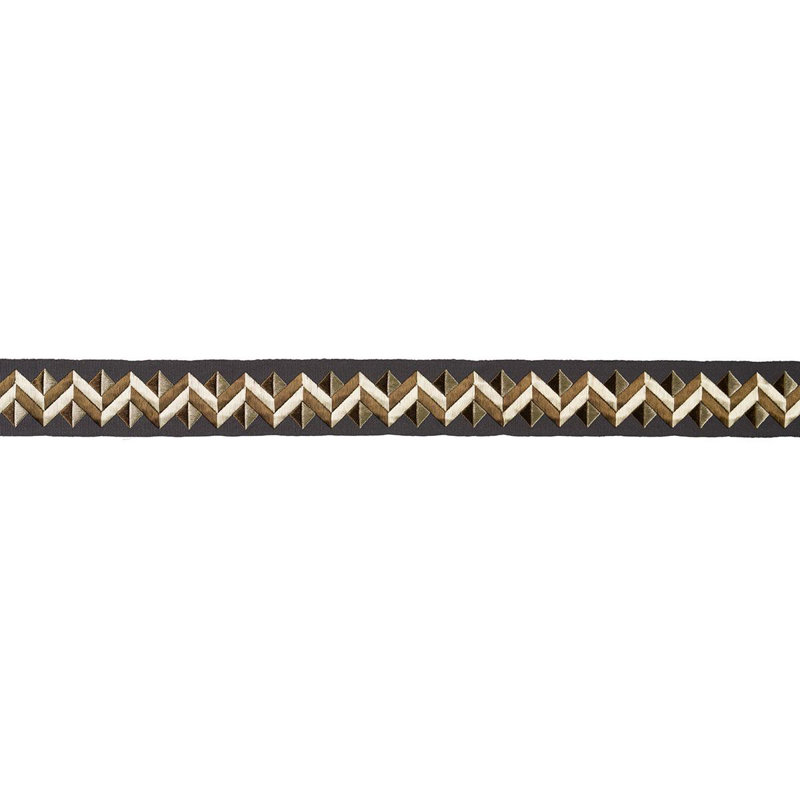 Garniture de ruban Zigzag Moderne, Noir