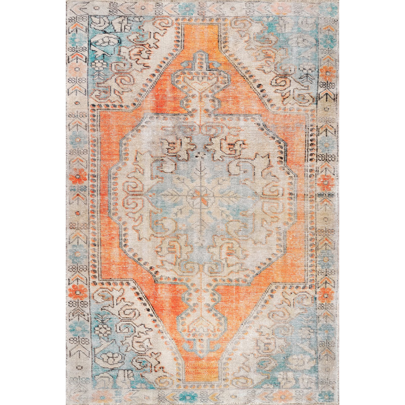 Tapis tissé à plat Khloe SpinClean, Rectangle 5 pi 3 po x 7 pi 7 po