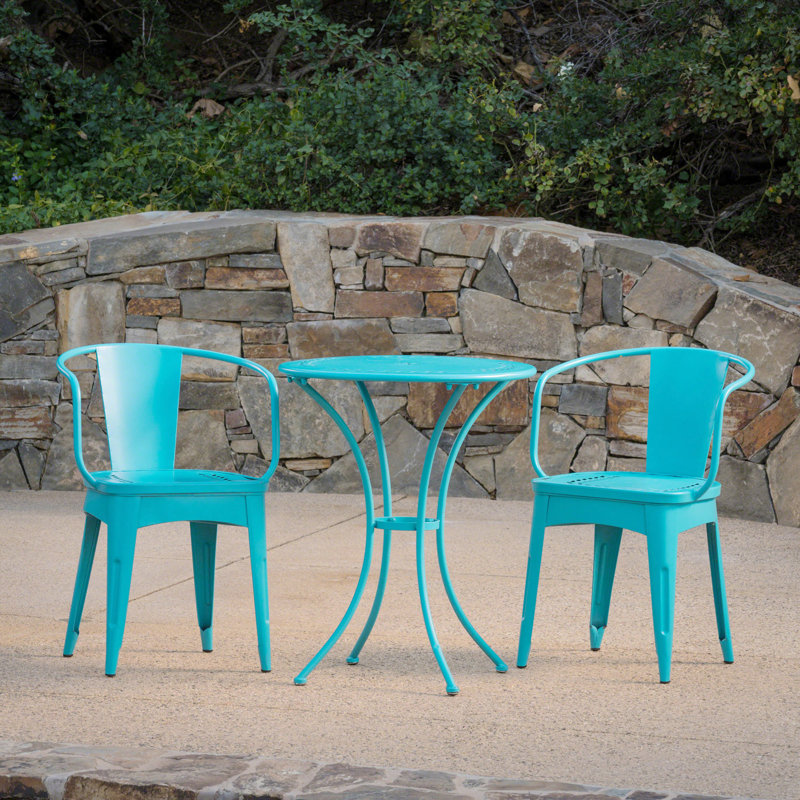 Lourdes 3 Pc Kd Metal Set, Teal