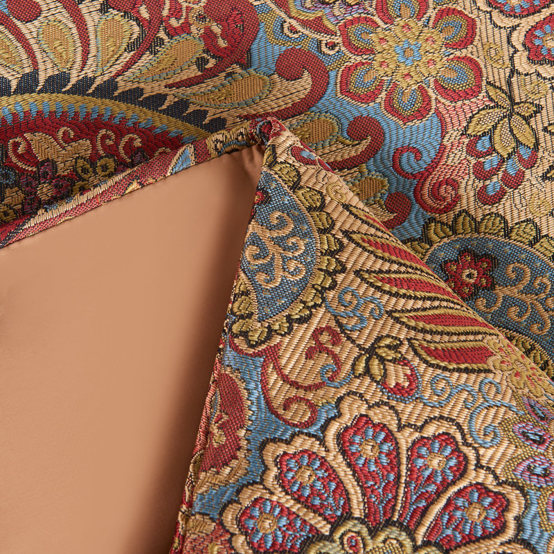 San Angelo Brown/Red/Blue Paisley Western Rustic Comforter Set, Full Comforter + 2 Standard Shams + 1 Bed Skirt