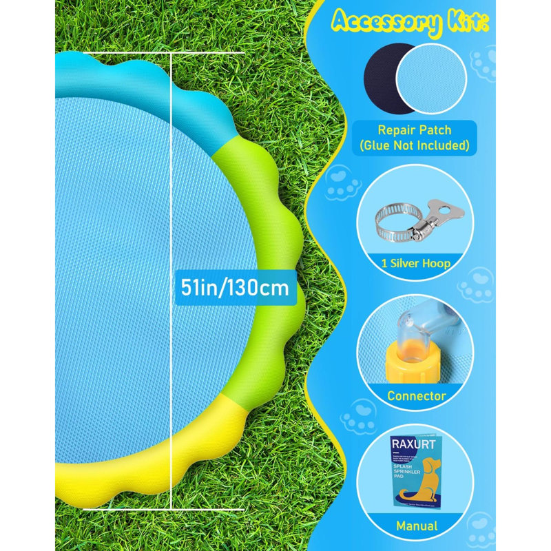 Tapis anti-dérapant pour chien pour chien avec patins anti-éclaboussures pour piscine, L 1 po x H 1 po