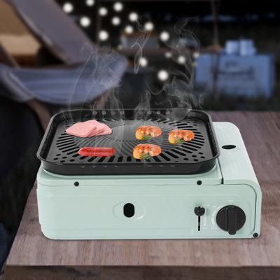 Poêle de camping portatif avec grille de transport