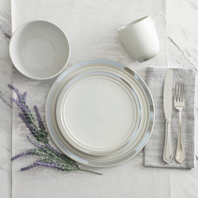 Couvert individuel 4 pièces Elura Gray