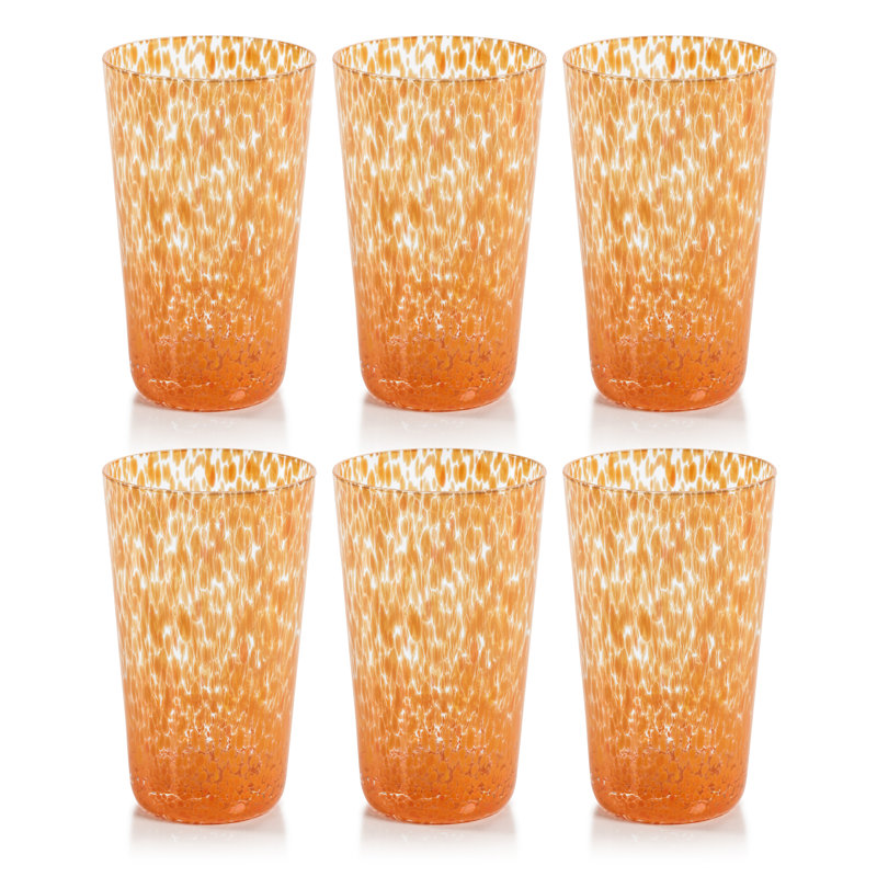 Buck 16.06oz. Highball Glass Set, Orange