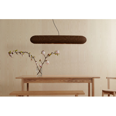 Luminaire suspendu Scraplights Linear Disc 48 Naturel