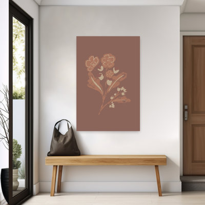 "Earthy Botanical Blooms", art floral moderne et rustique