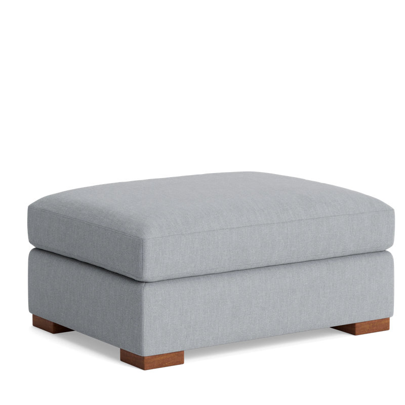 Couch Potato Ottoman, Performance Weave - Zinc
