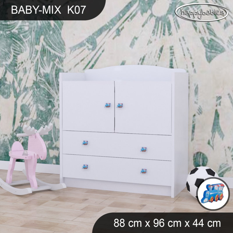 Baby Mix Kids 2 - Drawer Dresser, White