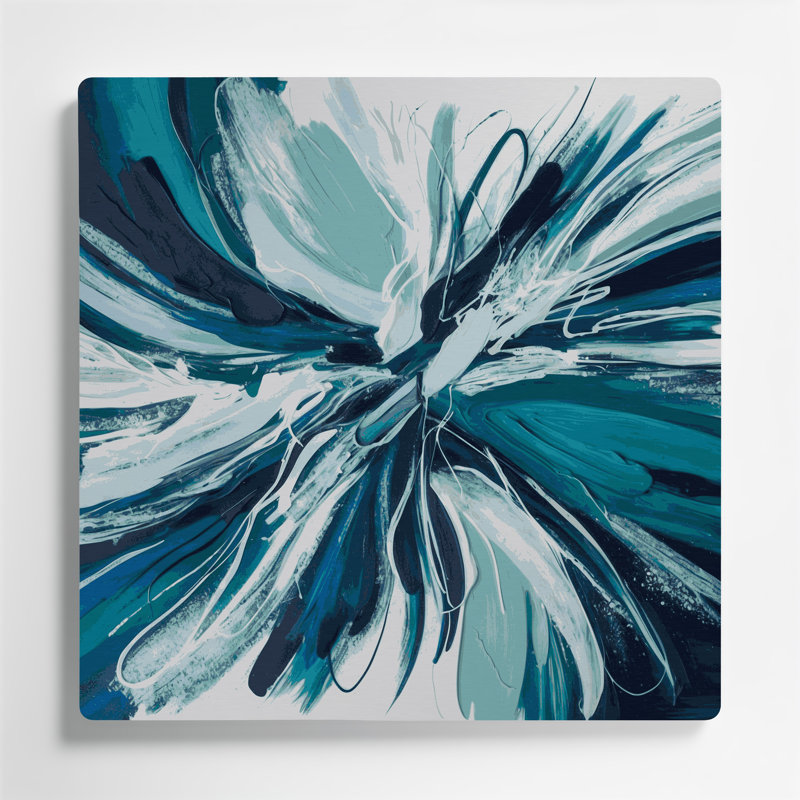 «Lyrical Abstraction», art mural gris en métal 16 po, H 16 po x l 16 po