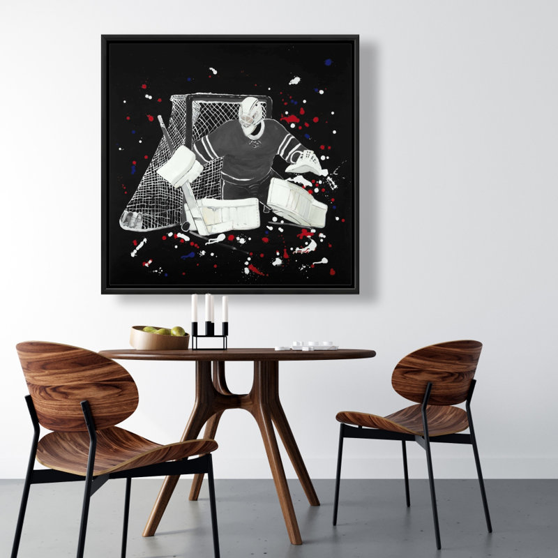 "Gardien de but de hockey" sur toile