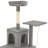 vidaXL Cat Tree Gray Particle board, soft plush, sisal rope Medium