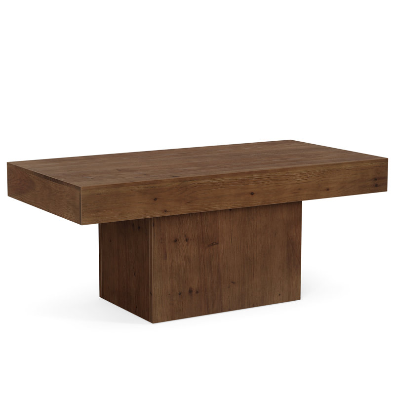 Solid Wood Pedestal Coffee Table