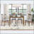 Elegant Wooden Dining Table For Small Spaces, Spacious Rectangular Design With Tapered Legs, Walnut Finish-147630246