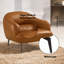 Fauteuil en cuir et cuir cognac