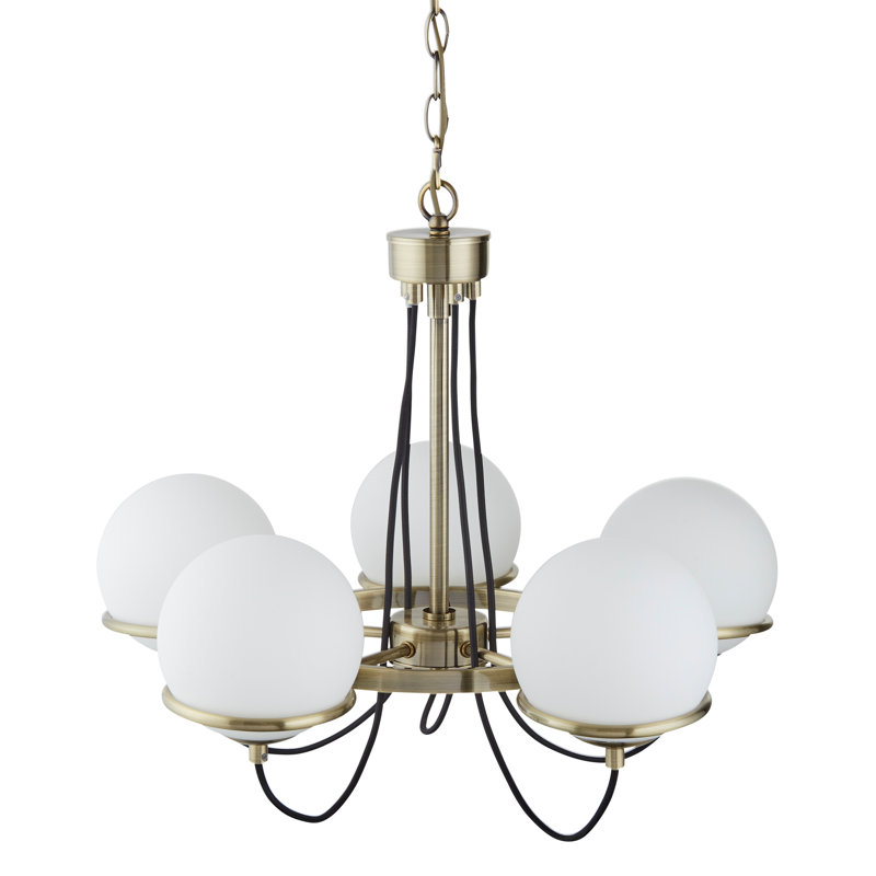 Yorba 5 - Light Shaded Chandelier