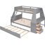 Lit superposé simple au-dessus de double gris avec lit gigogne, bureau, 3 sections de rangement - Vivacité-1653996313