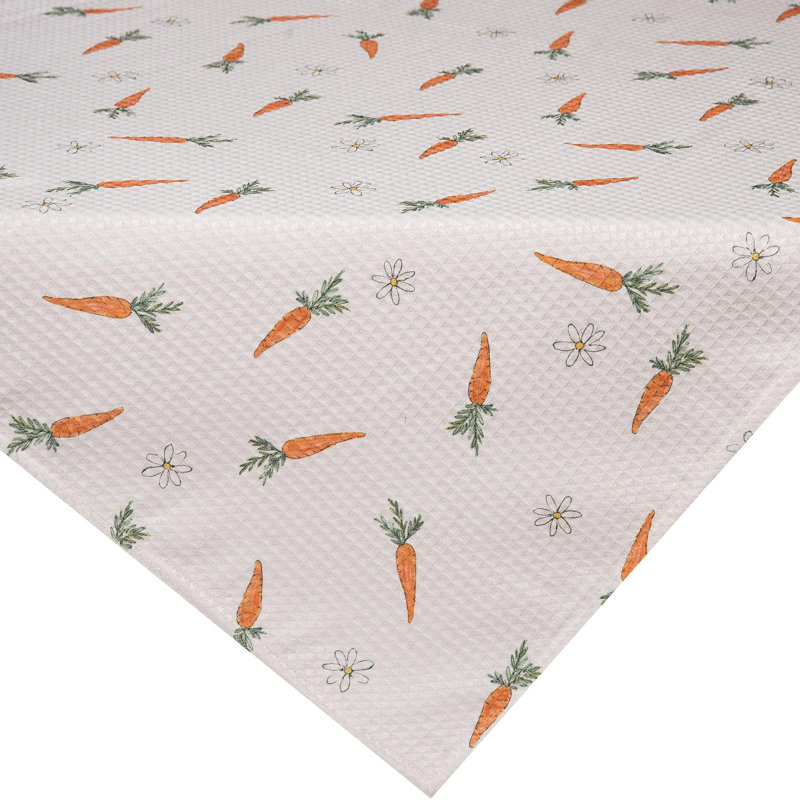  Jeté de table en tissu gaufré carotte