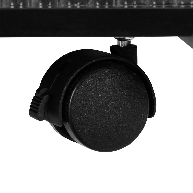 End Table With Wheels, Black