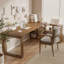 Brown L-Shaped Solid Wood desk-108840003