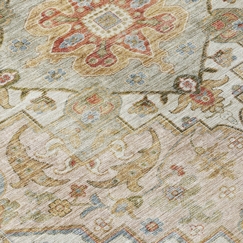 Machine Washable Indoor/Outdoor Oden ACN2163 Global Rug, Rectangle 5' x 7'6"