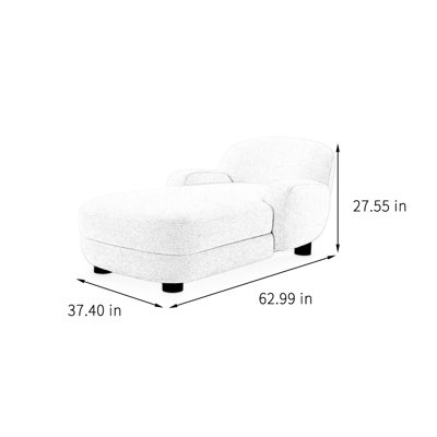 Méridienne simple de style crème paresseux