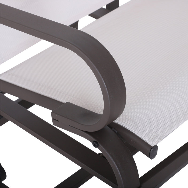 Fauteuil oscillant d'extérieur Outsunny, Blanc