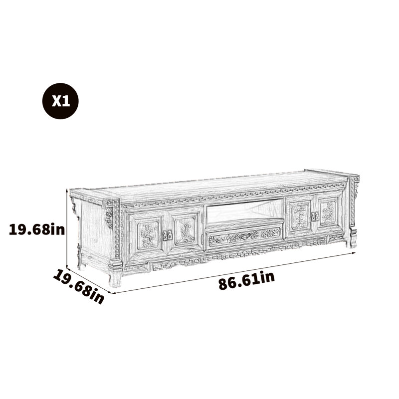 Meuble télé avec rangement 86,61 W Rosewood