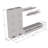 100" Modern Floating Wall Mounted Entertainment Center with 16-Color LED Lighting, High Gloss Finish-604372855