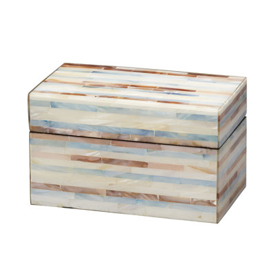 Petite boîte décorative en nacre bleue Roosevelt