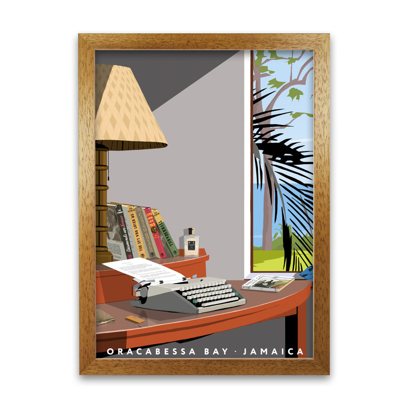 Oracabessa Bay Jamaica 1 Piece Single Picture Frame Wall Art, 297 cm H x 21 cm W, Brown