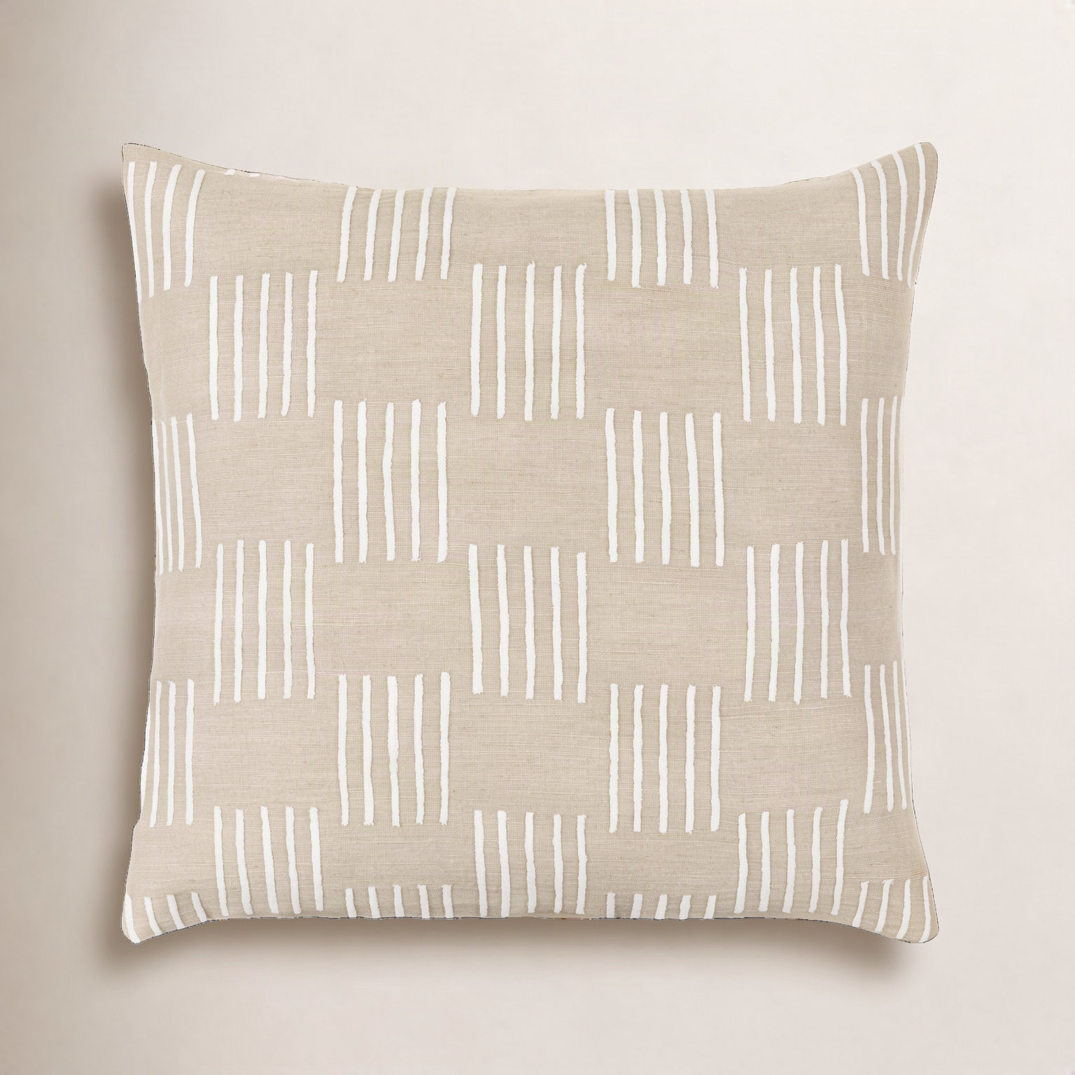 Layten Geometric Cotton Throw Pillow, 22" x 22", Desert Tan, Pillow Cover Only - No Insert