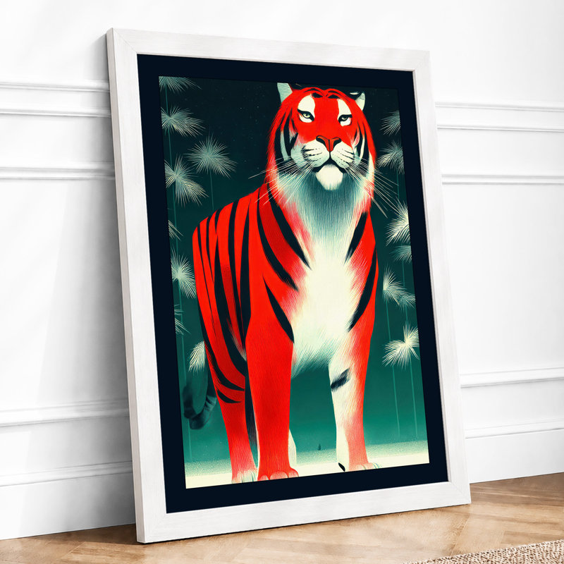 Bearded Tiger Modern 1 Piece Single Picture Frame Wall Art, A3 - 42.0 x 29.7 cm, White