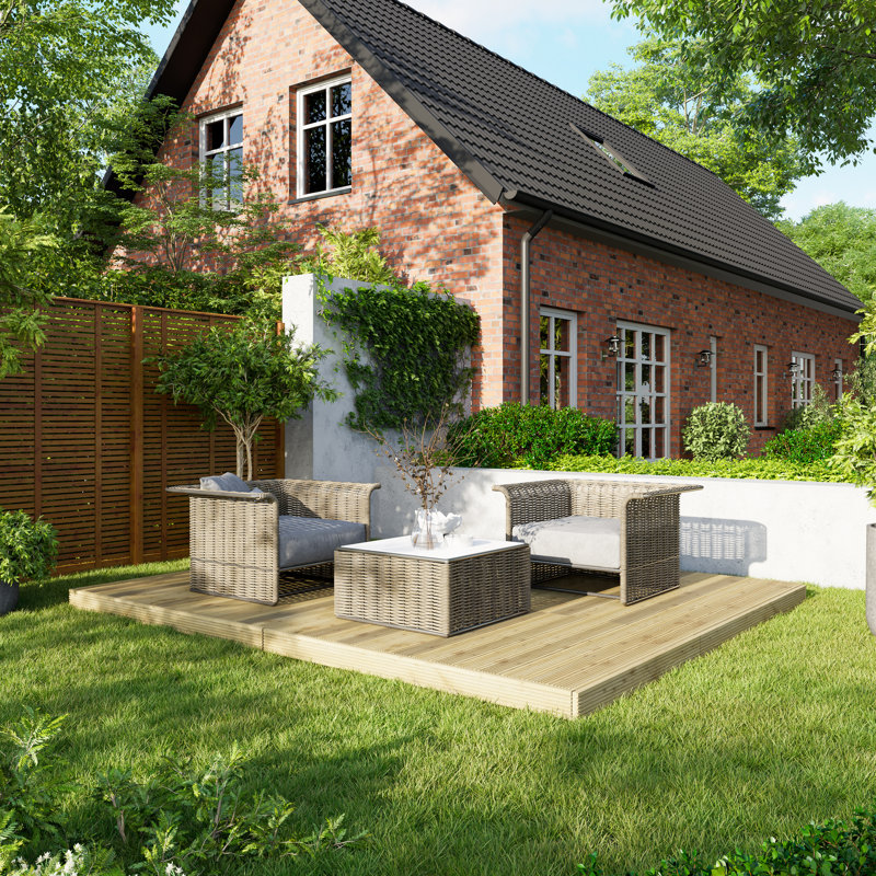 Powersheds 10 x 12ft Timber Pressure Treated Decking Kit - No Handrails