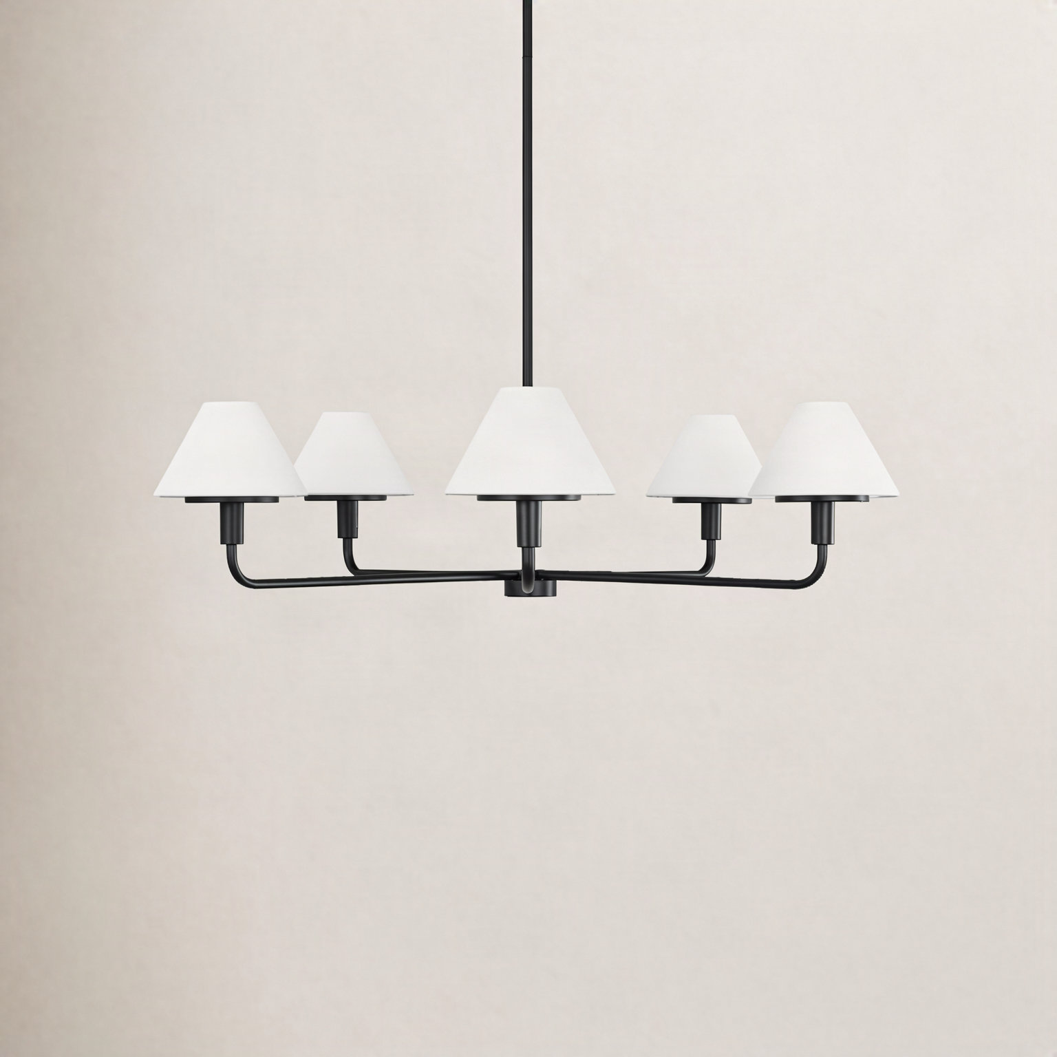 Kristin 5-Light Chandelier, Midnight Black