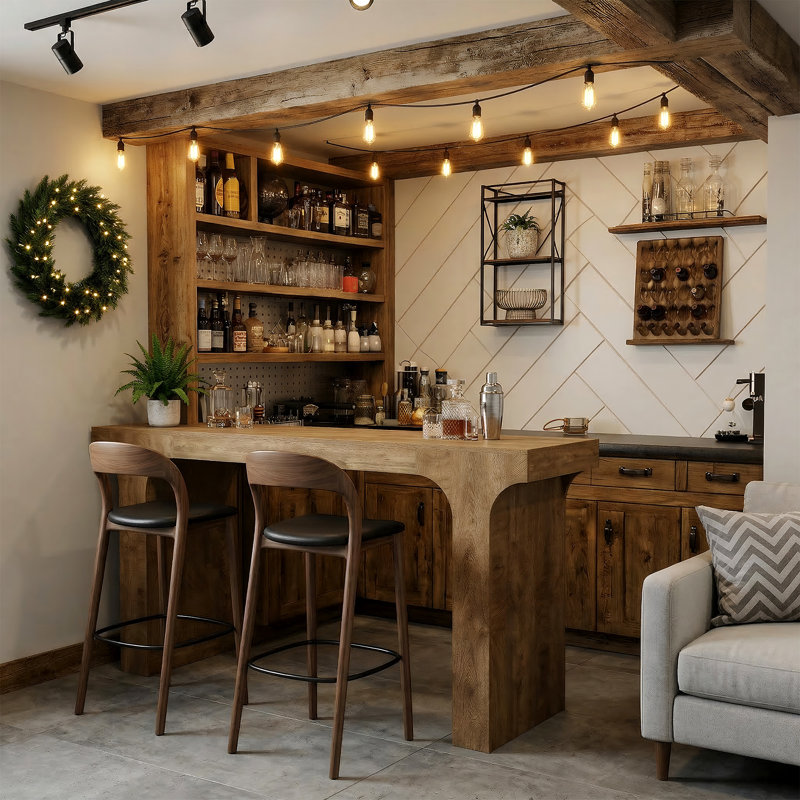 63-Inch Long Counter Height Bar Table