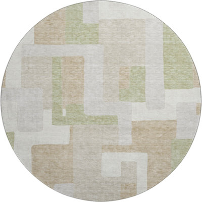 Premium Machine Washable Prisco Beige Rug