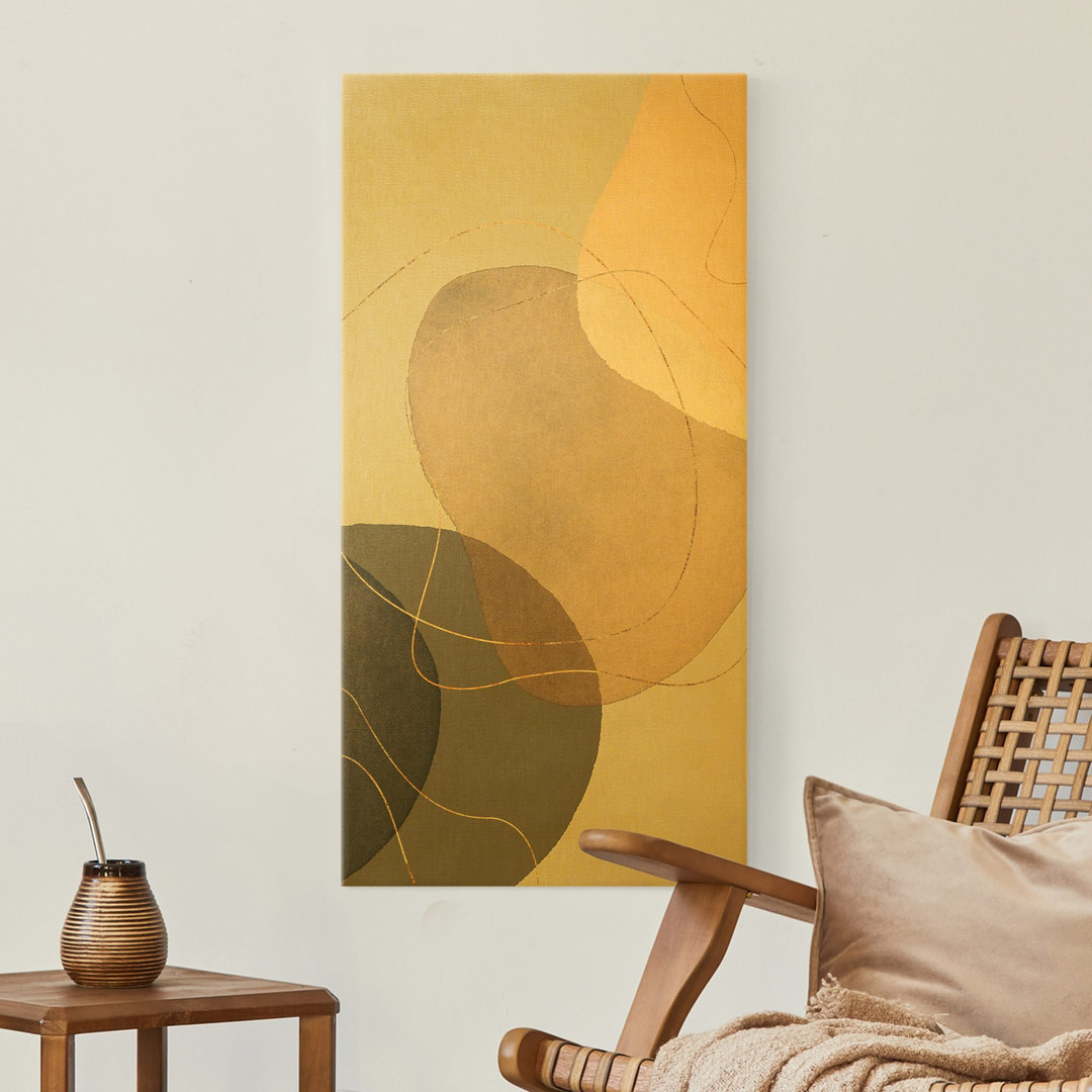 Leinwandbild Gold - Verspielte Impressionen In Beige