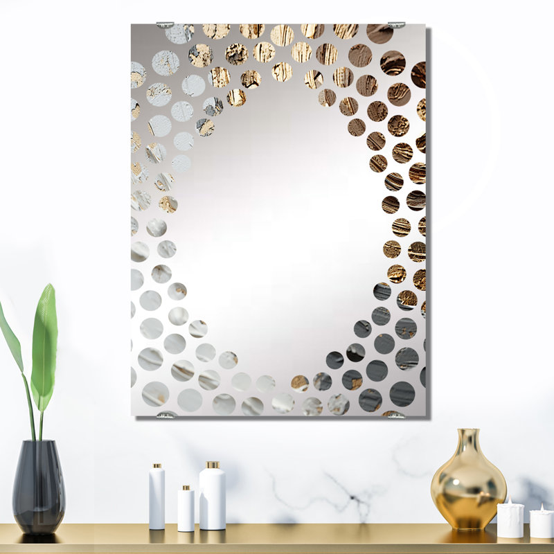 Miroir mural Lovejoy - Spirales abstraites MIR137948, 32 po x 24 po