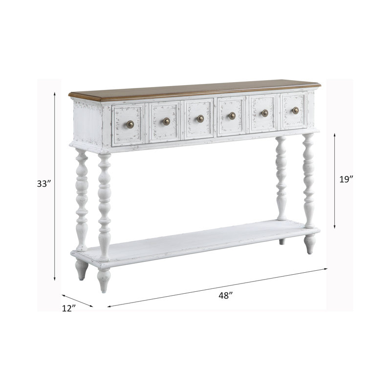 Console en bois massif 33,02 po