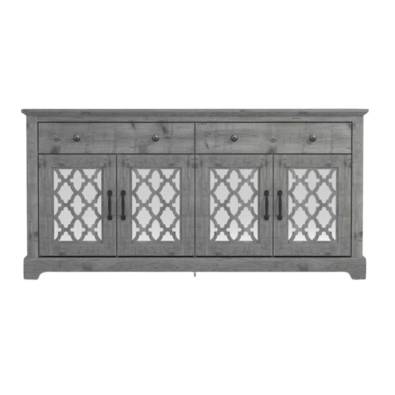 Chessani Transitional 2 Piece Sideboards Set, Mexican Gray