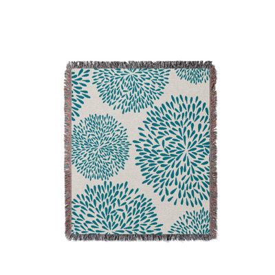 Jeté floral en coton