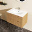 Meuble-lavabo mural avec lavabo, armoire de salle de bain avec système de fermeture en douceur