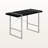 Ally Black Finish Computer Desk With Silver Metal Leg, 29.79" H X 48.72" W X 23.45" D