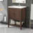 24" Bathroom Vanity Base Only, Soild Wood Frame, Bathroom Storage Cabinet With Doors And Open Shelf-90652543