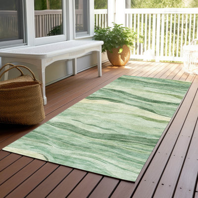 Tapis vert lavable intérieur / extérieur Aurienne - LOOMlan