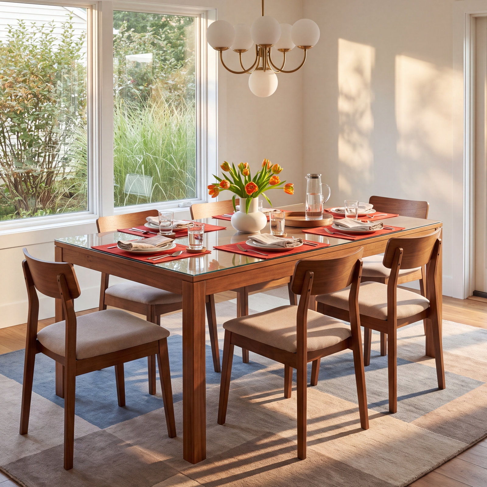 Lake Dining Table, 41.2" W x 72.6" L 
