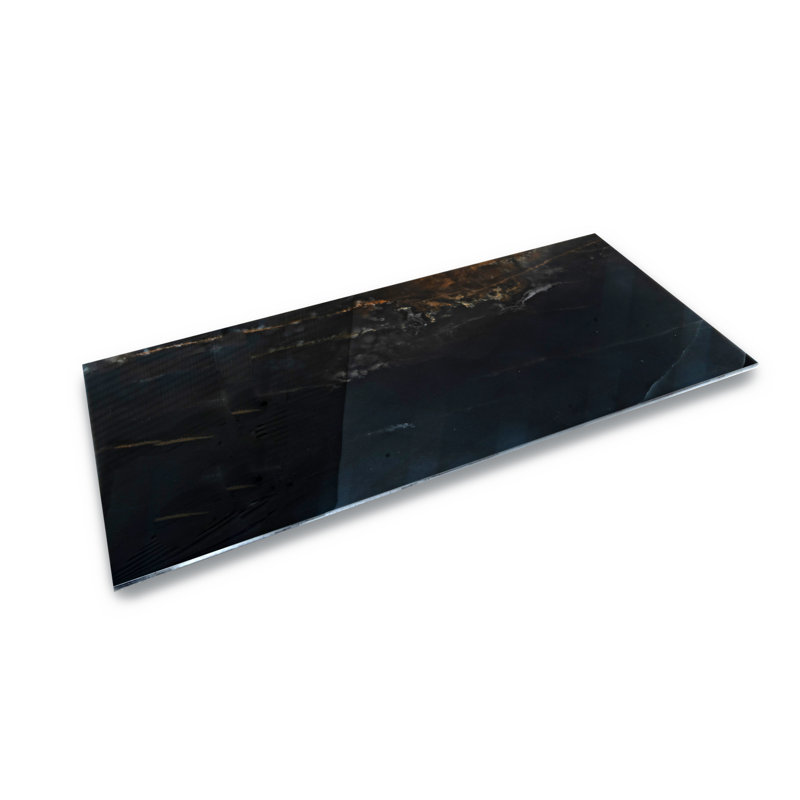 Splendor 24'' W x 48'' L Porcelain Singular Tile, Black